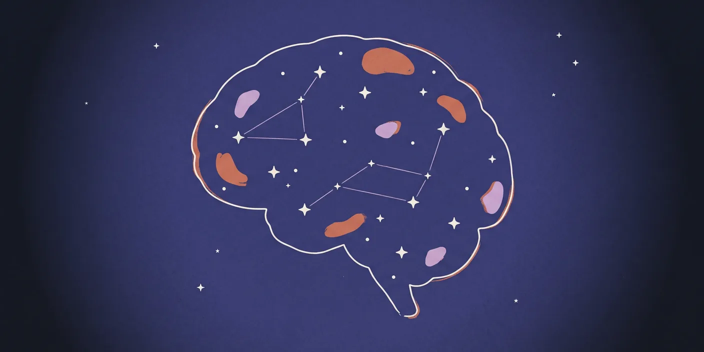 Illustration of a brain, representing the psychological frameworks behind each reading